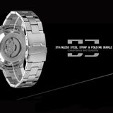 Forsining Fashion Sports Mens Automatic Mechanical Watches Date Display Steel Strap A625