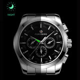 Forsining Fashion Sports Mens Automatic Mechanical Watches Date Display Steel Strap A625