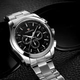Forsining Fashion Sports Mens Automatic Mechanical Watches Date Display Steel Strap A625