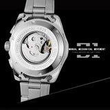 Forsining Fashion Sports Mens Automatic Mechanical Watches Date Display Steel Strap A625