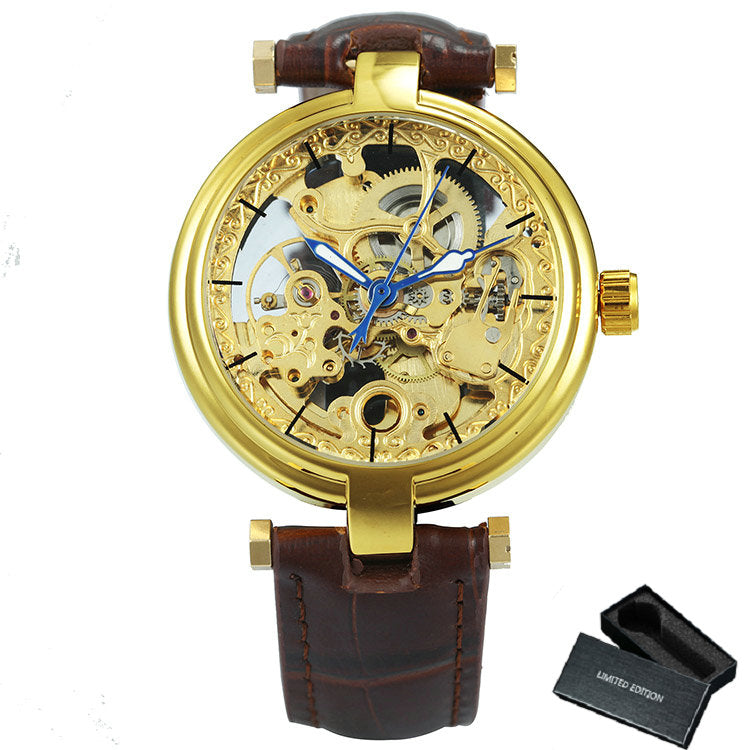 Forsining Fashion Elegant Skeleton Automatic Mechanical Watch for