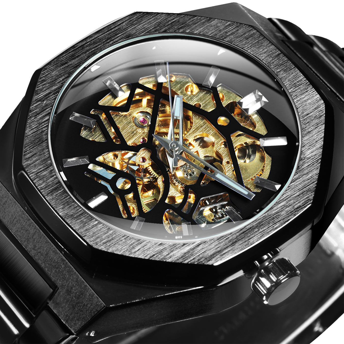 D1 Milano Premium Collection Black and Gold Watch