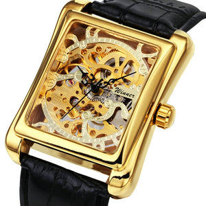 Men Gold Watch For Sale Top Brands Skeleton Mechanical WINNER Watches Мужские золотые часы