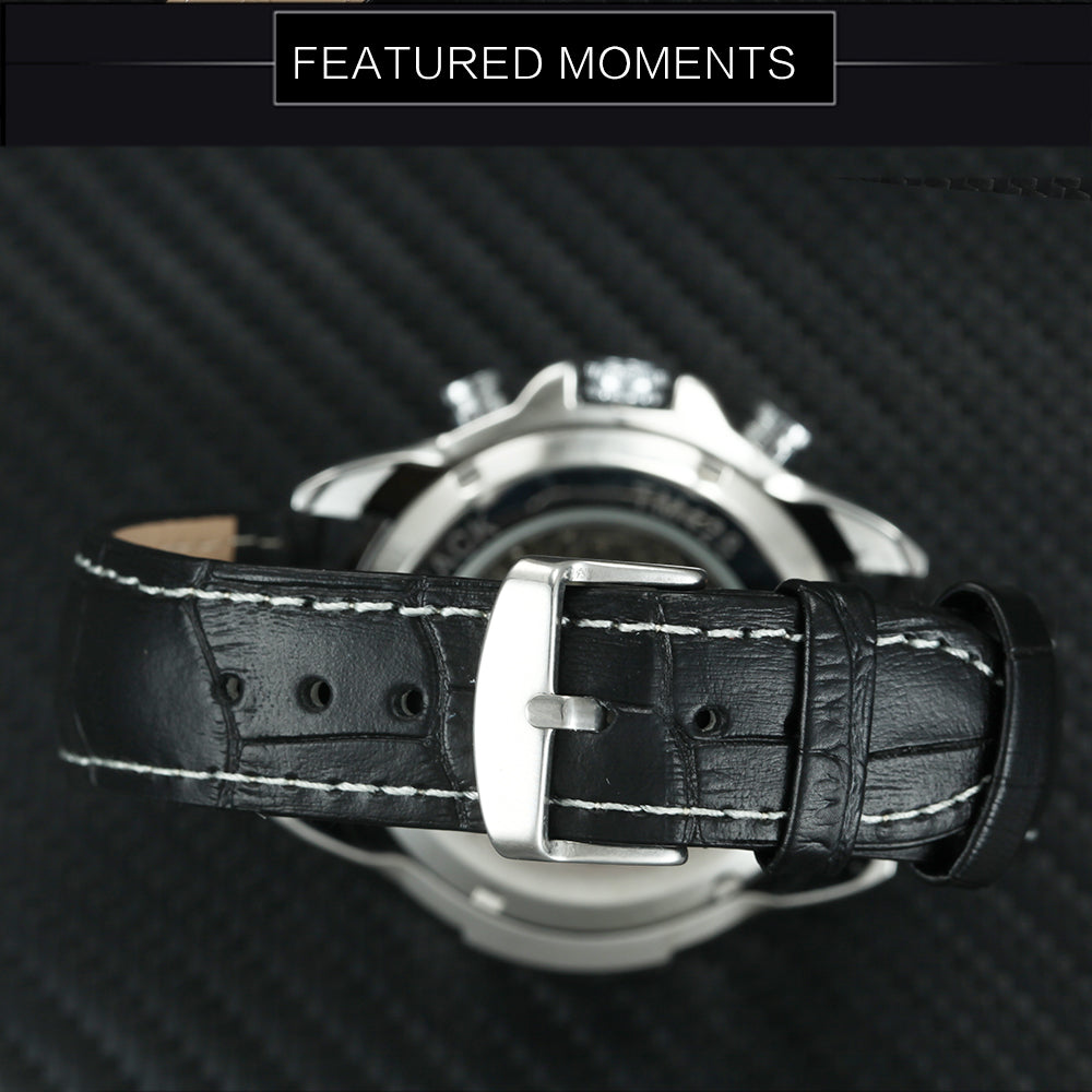 New WINNER Watch Hollow Men's Watch Automatic Luminous Stainless Steel Strap Watch