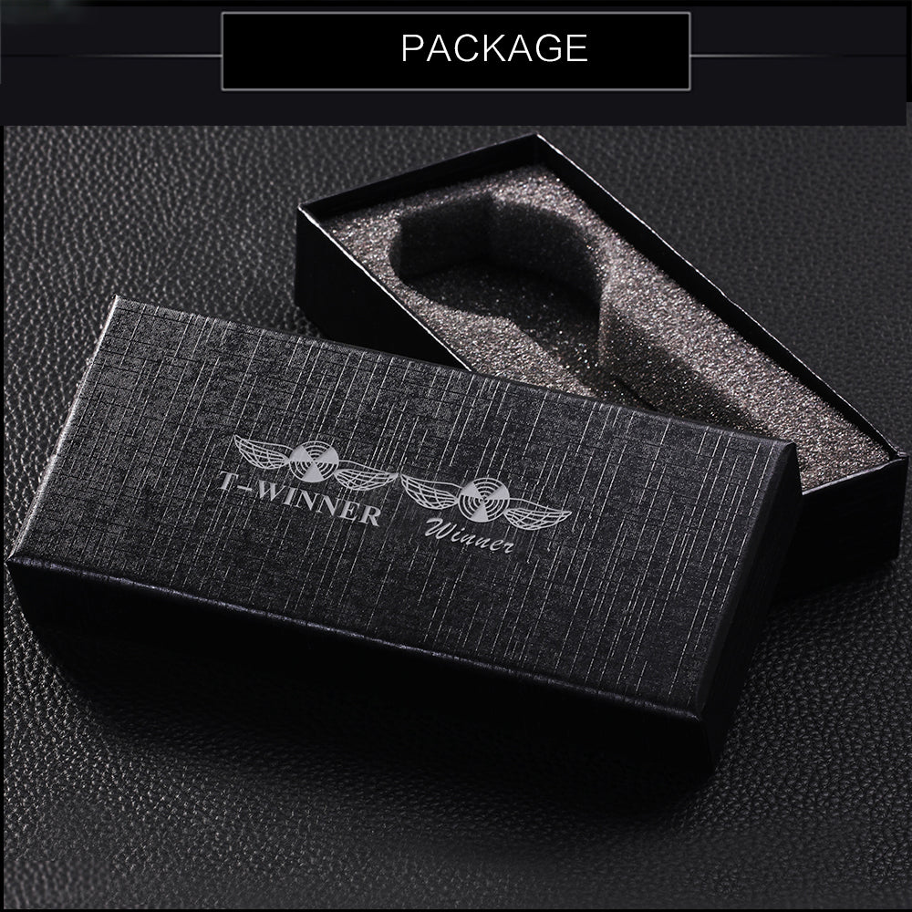 New WINNER Watch Hollow Men's Watch Automatic Luminous Stainless Steel Strap Watch