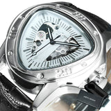 Winner Official Triangle Golden Skeleton Watch for Men Mechanical Automatic Sport Mens Watches 2021 Top Brand Luxury Clock Army