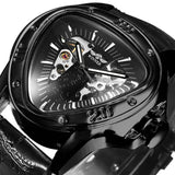 Winner Official Triangle Golden Skeleton Watch for Men Mechanical Automatic Sport Mens Watches 2021 Top Brand Luxury Clock Army