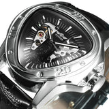 Winner Official Triangle Golden Skeleton Watch for Men Mechanical Automatic Sport Mens Watches 2021 Top Brand Luxury Clock Army