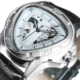 Winner Official Triangle Golden Skeleton Watch for Men Mechanical Automatic Sport Mens Watches 2021 Top Brand Luxury Clock Army