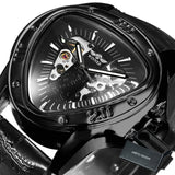 Winner Official Triangle Golden Skeleton Watch for Men Mechanical Automatic Sport Mens Watches 2021 Top Brand Luxury Clock Army
