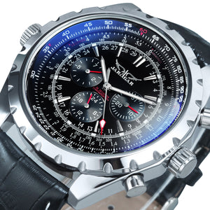 JARAGAR Military Sports Automatic Mechanical Watch for Men Multifunction Dial Luminous Pilot Watches 040