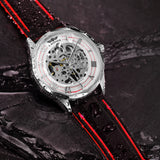 WINNER Sports Irregular Mechanical Watch for Men Casual Rubber Strap Fashion Hand Winding Watches