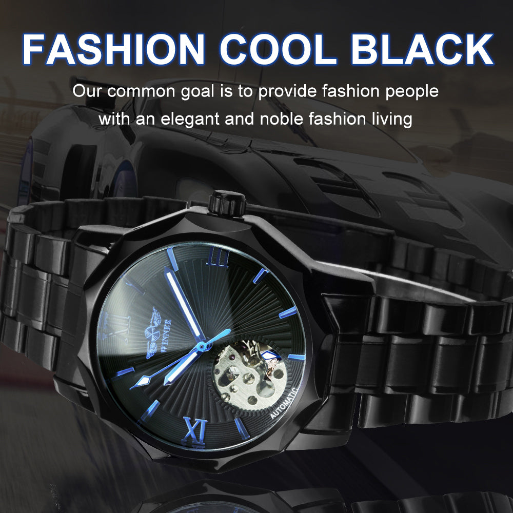 New Fashion 2023 43mm Good Black Mens Watch Automatic Mechanical