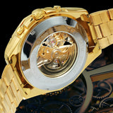 Steampunk Skeleton Automatic Mechanical Watch Luminous Hands Forsining Winding Watches 1030