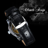 WINNER Steampunk Hand-wind Mechanical Watch Classic Retro Men's Belt Watch Fashion Skeleton Watch