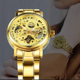 Winner Golden Luxury Watch Female Hollow Automatic Mechanical Watch Waterproof Quality Watch