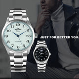 Men's Casual Watches Online Minimalist Auto Mechanical WINNER Watch Montre Mode