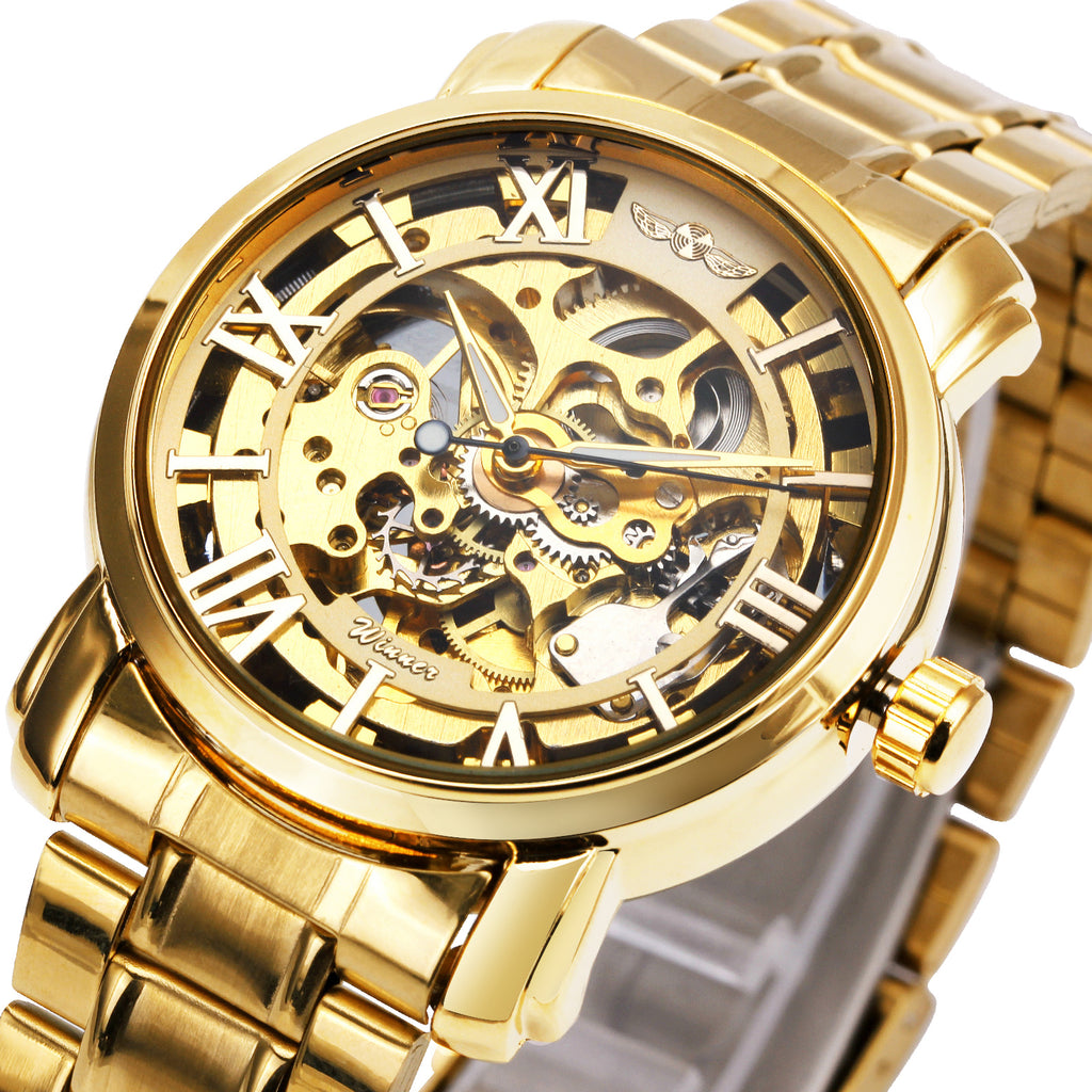 WINNER Men's Watches High-end Fashion Business Hollow Watches Automatic Mechanical Watches