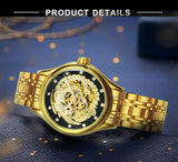 WINNER Official TOP Luxury Couple Watch Men Women Watches Classic Automatic Mechanical Wristwatch Royal Crystal Lover Clock Gift