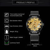 Father's Day Gifts Luxury Men Watches Skeleton Mechanical WINNER Watch Montre Homme Pas Cher