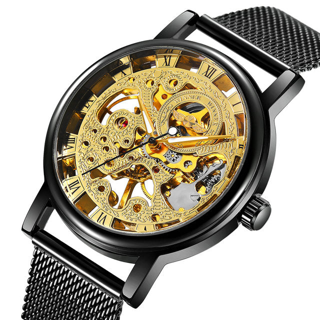 Father's Day Gifts Luxury Men Watches Skeleton Mechanical WINNER Watch Montre Homme Pas Cher