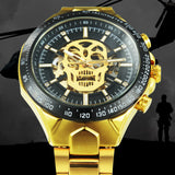 WINNER Men's Skeleton Skeleton Watch Automatic Mechanical Watch Diamond Luxury Business Watch