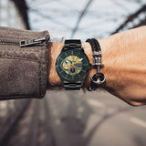 WINNER Automatic Watch Men Blue Dial Stainless Steel Strap Watches Luxury Wristwatches for Man