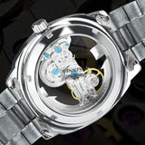 WINNER Luxury Skeleton Automatic Mechanical Watch for Men Waterproof Luminous Hands