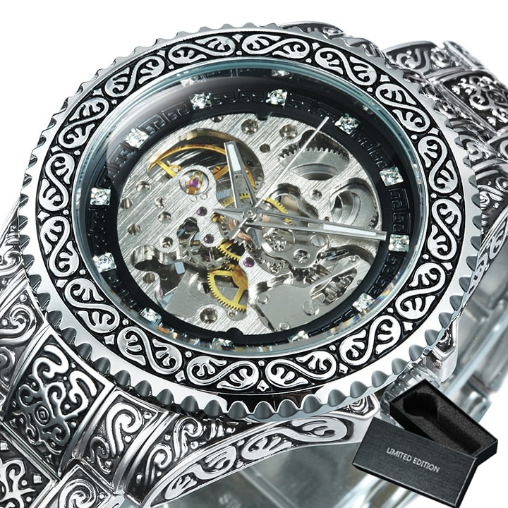 SKELETON WATCH Casino watch Marriage watch Handmade watch Custom watch