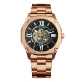 WINNER Automatic Watch Men Skeleton Mechanical Watches Top Brand Square Wristwatches