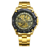 WINNER HIPHOP Automatic Watch Men Skeleton Mechanical Watches Luxury Punk Wristwatch