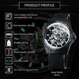 WINNER Military Sport Watch for Men Mechanical Automatic Watches Mens 2021 Top Brand Luxury Silicone Strap relogio masculino